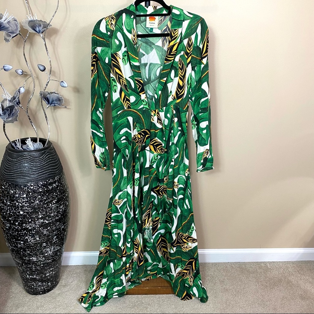 ❗️SOLD❗️Farm Rio Max Amazonia Long Sleeve Dress - Picture 4 of 11